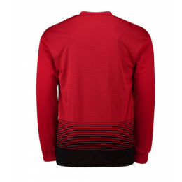 18-19 Manchester United Home Long Sleeve Jersey Shirt - Click Image to Close